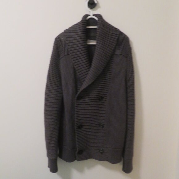VINCE Gray 6 button double breasted cardigan. Size M (fits like an XL) - Picture 1 of 4